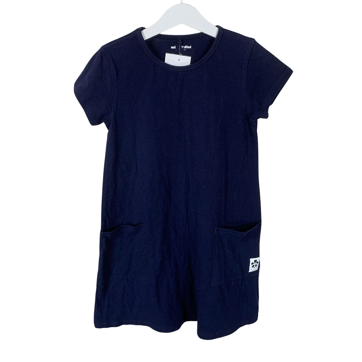 Unisex Mini Rodini - Tricot dress, size 128 - 134 - Blue (1)