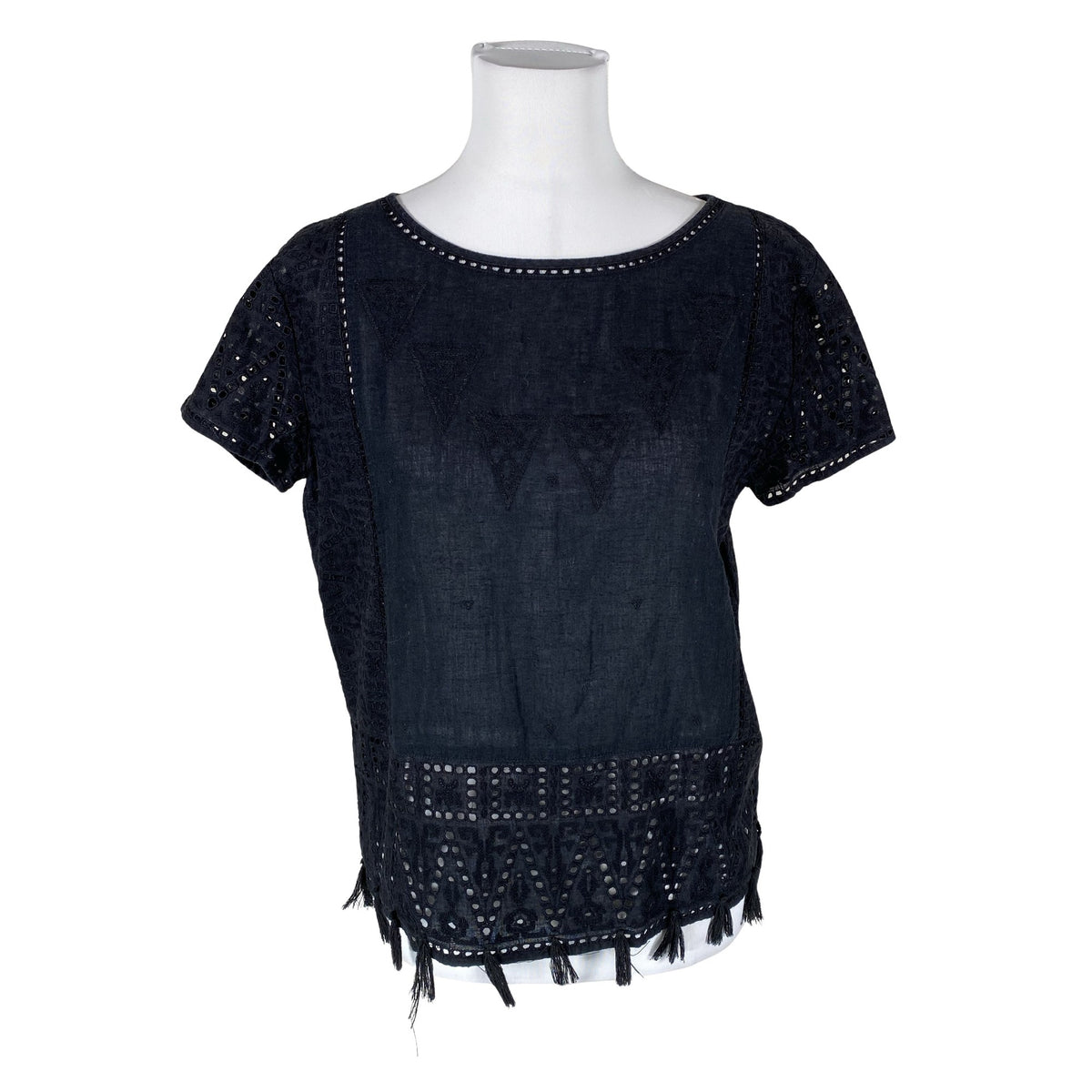 Unisex Maison Scotch - Short-sleeved blouse, size 40 - Black (1)