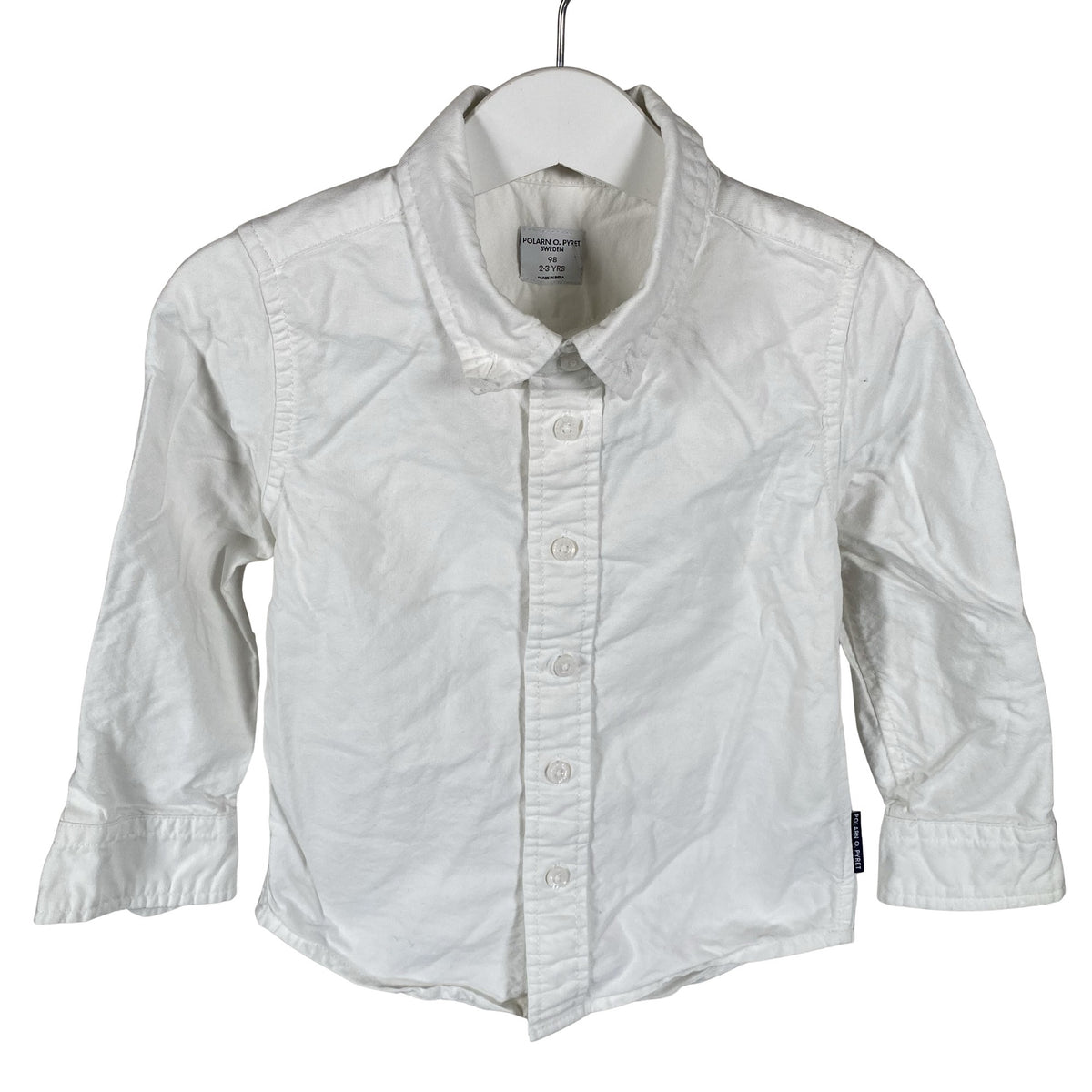 Unisex Polarn O. Pyret - Collared shirt, size 92 - 98 - White (1)