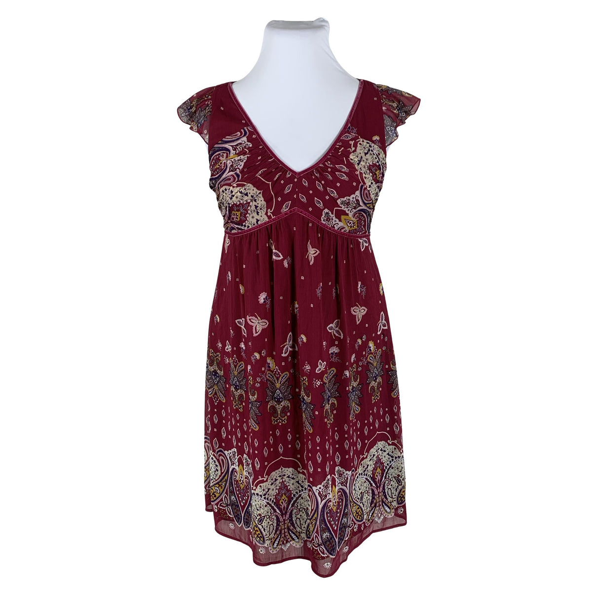 Unisex Esprit - Schiffon dress, size 42 - Wine red (1)