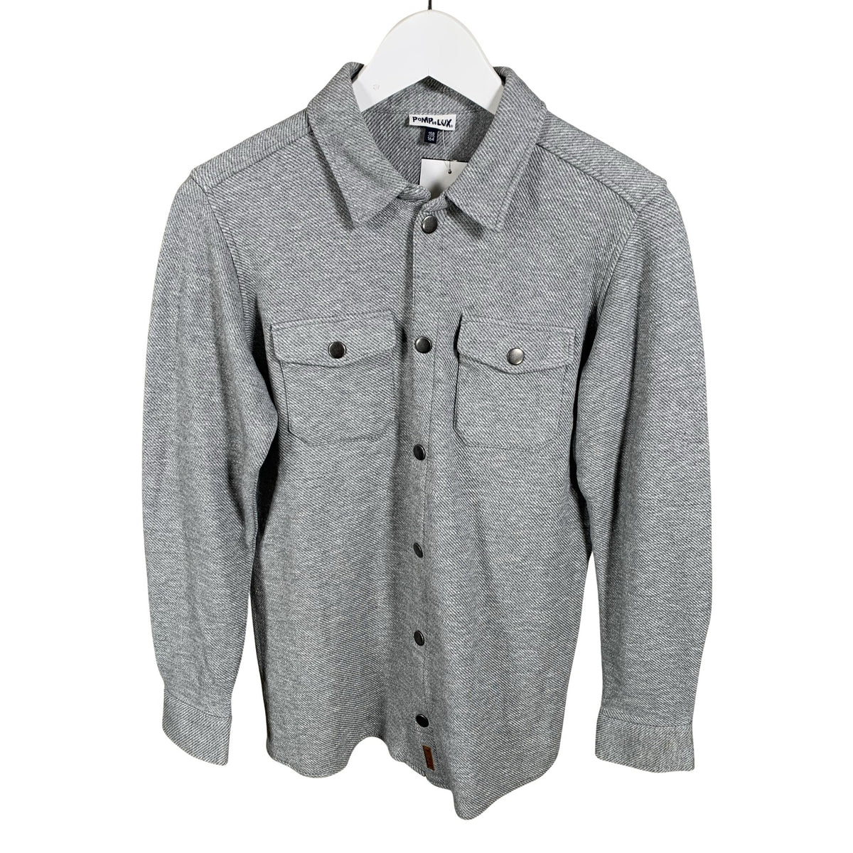 Unisex POMPdeLUX - Collared shirt, size 152 - 158 - Gray (1)