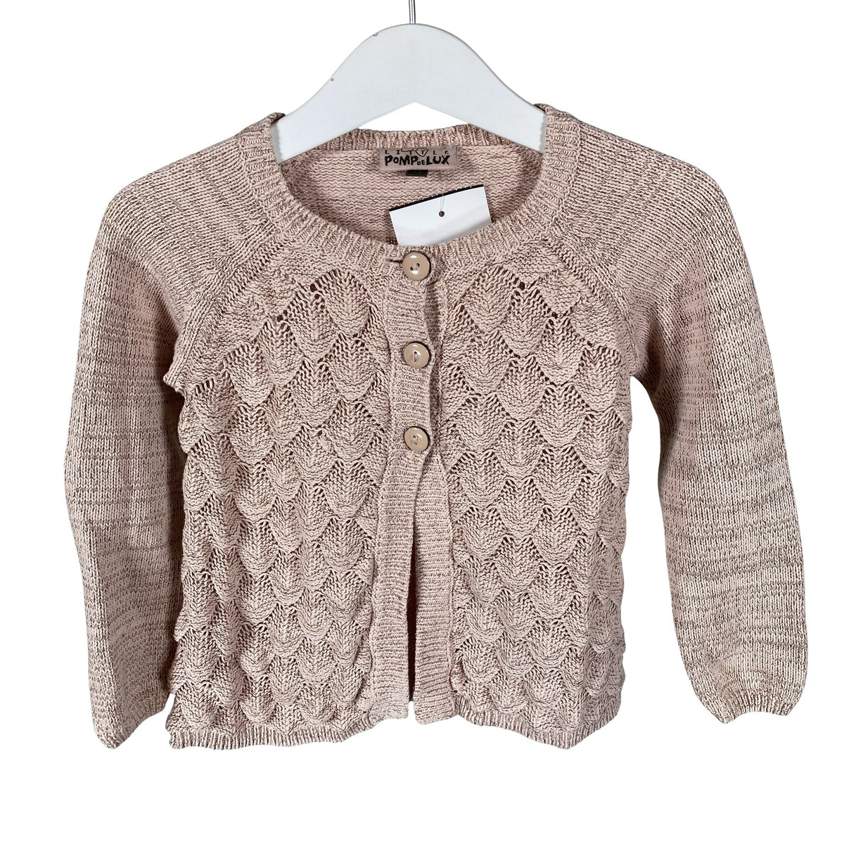 Unisex POMPdeLUX - Cardigan, size 86 - 92 - Light pink (1)