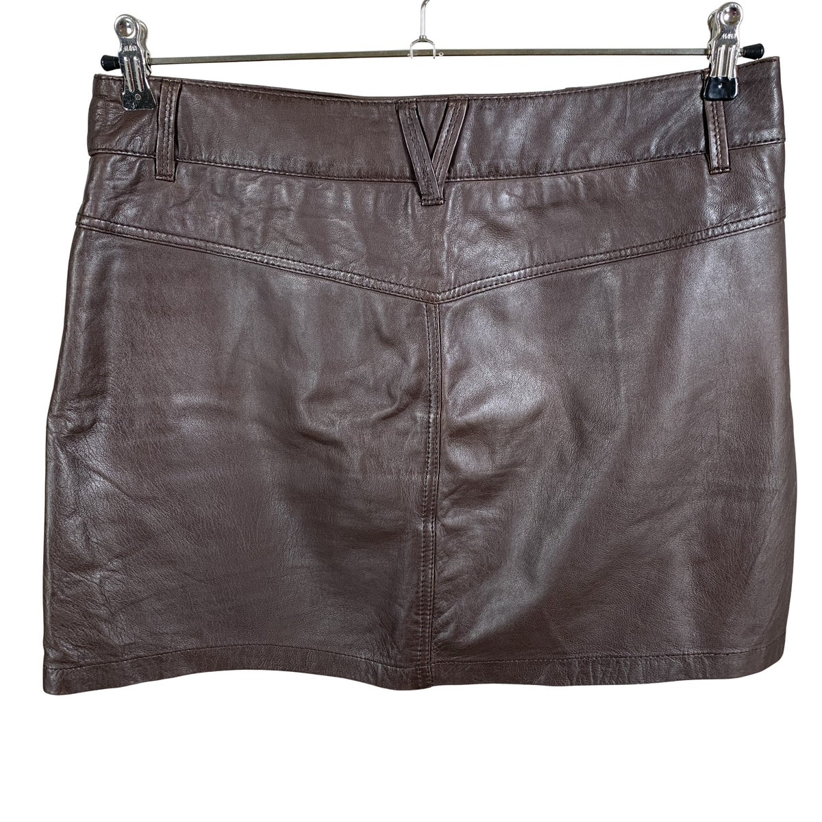 Unisex Esprit - Leather skirt, size 38 - Brown (2)