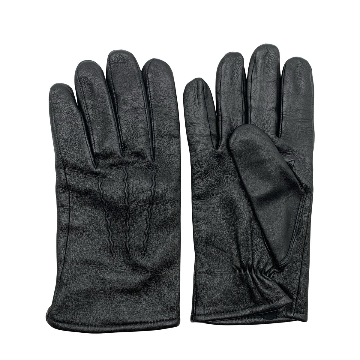 Unisex Stockmann - Leather gloves, size Ei kokoa - Black (1)