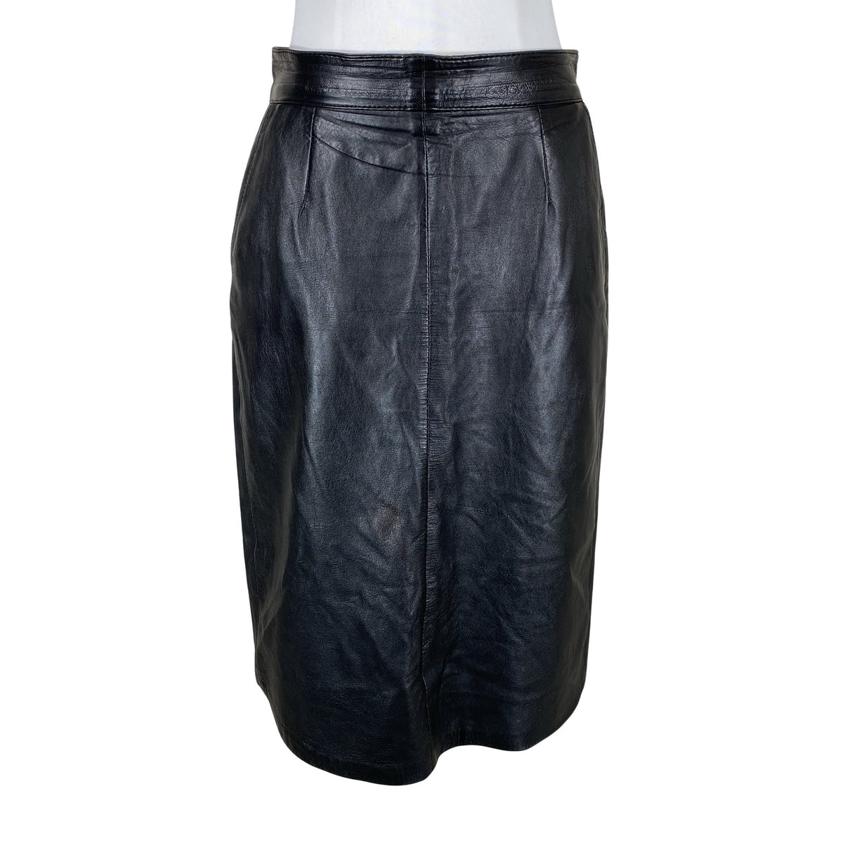 Unisex Handmade - Leather skirt, size 38 - Black (1)