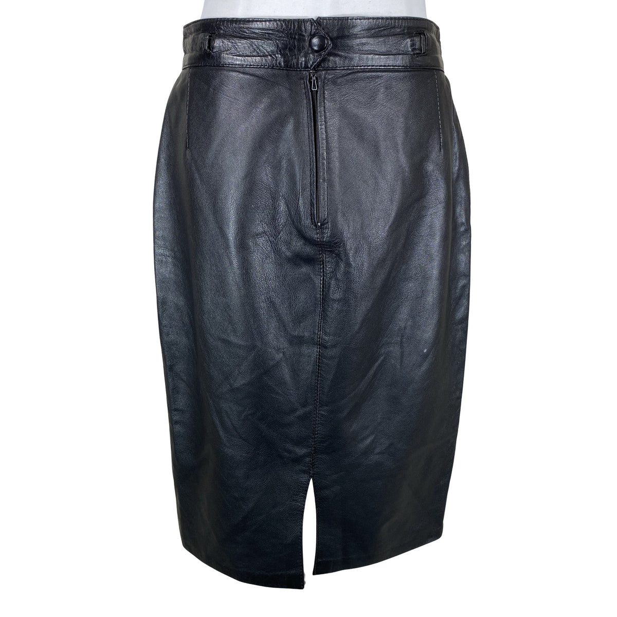 Unisex Handmade - Leather skirt, size 38 - Black (2)
