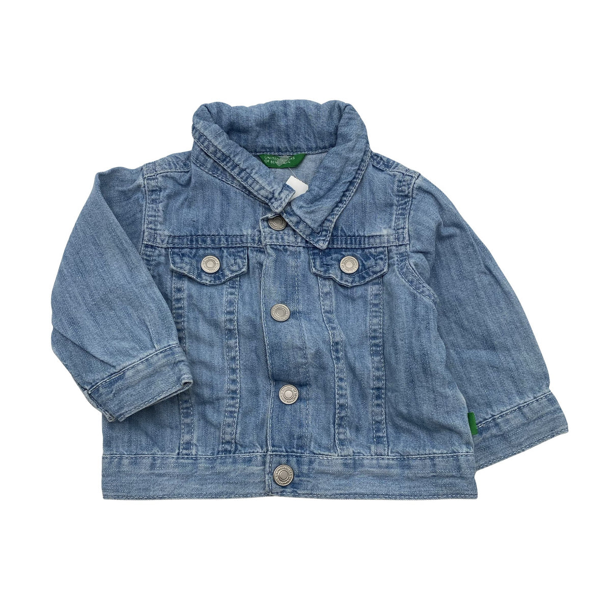 Unisex Benetton - Denim jacket, size 62 - 68 - Light blue (1)