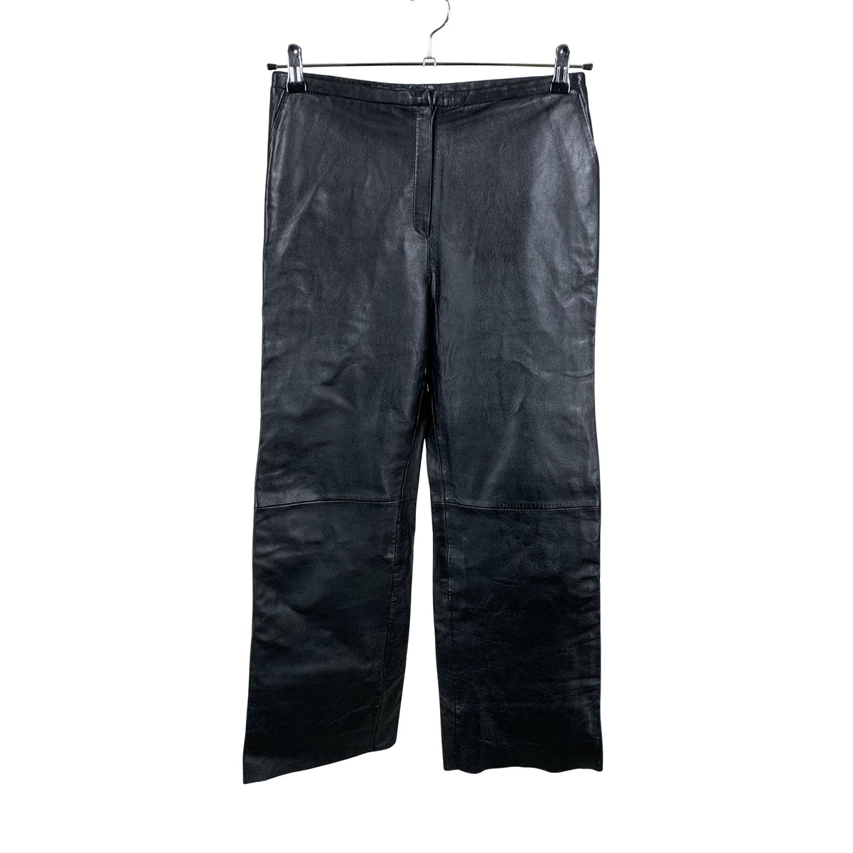 Unisex Big-L - Leather pants, size 38 - Black (1)