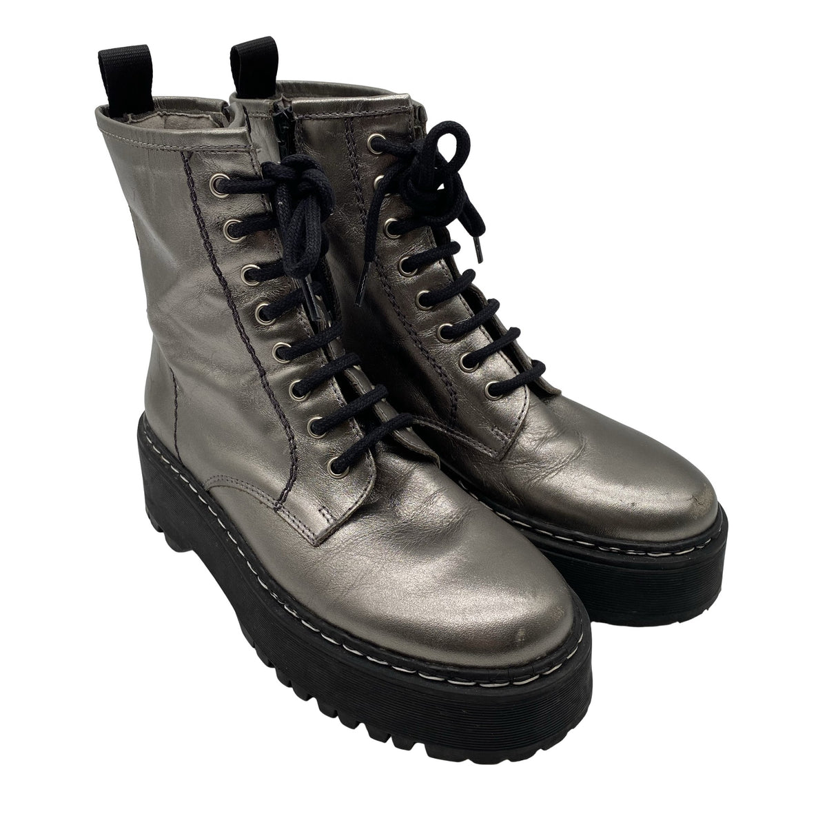 Unisex Vamsko - Army boots, size 37 - Silver (2)