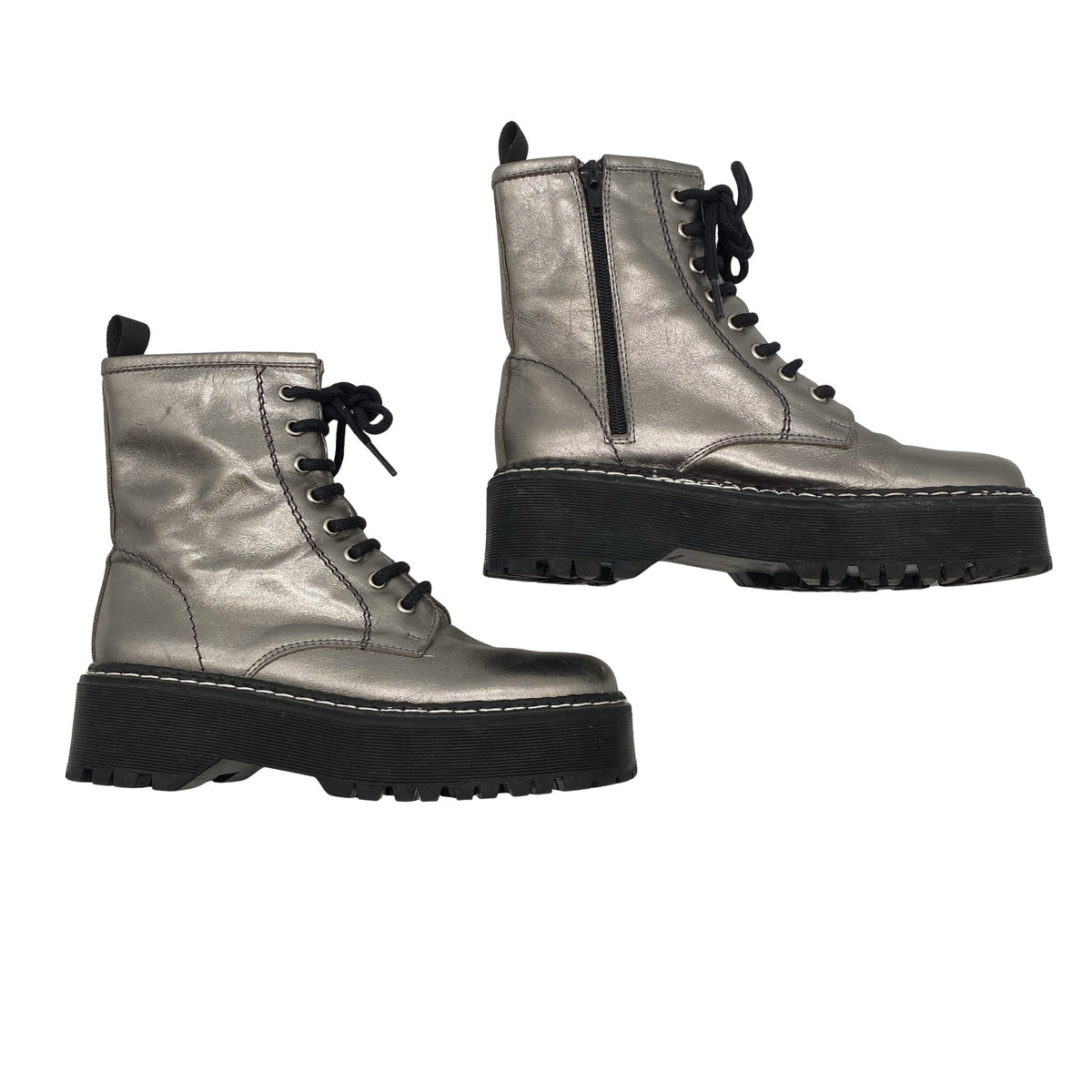 Unisex Vamsko - Army boots, size 37 - Silver (1)