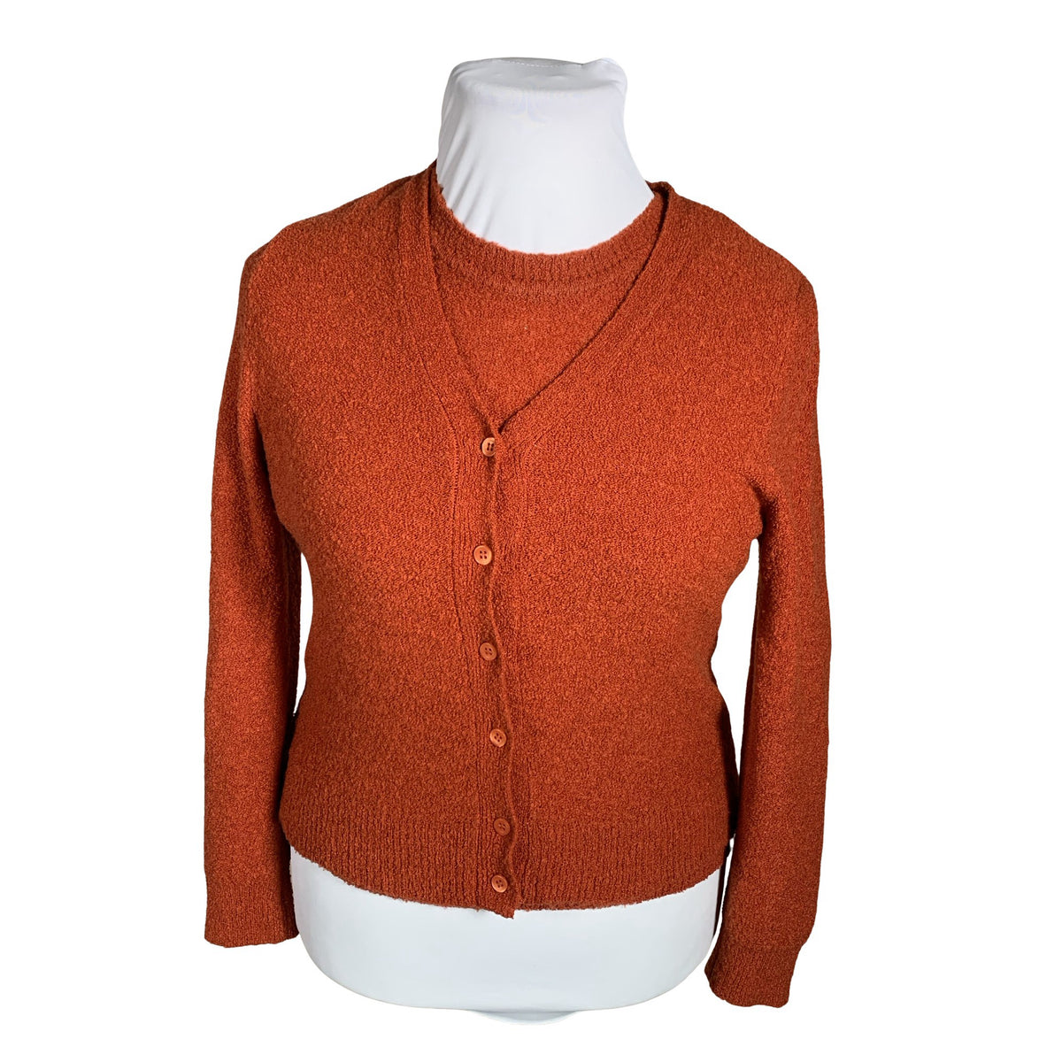 Unisex Stefanel - Cardigan, size 38 - Orange (1)