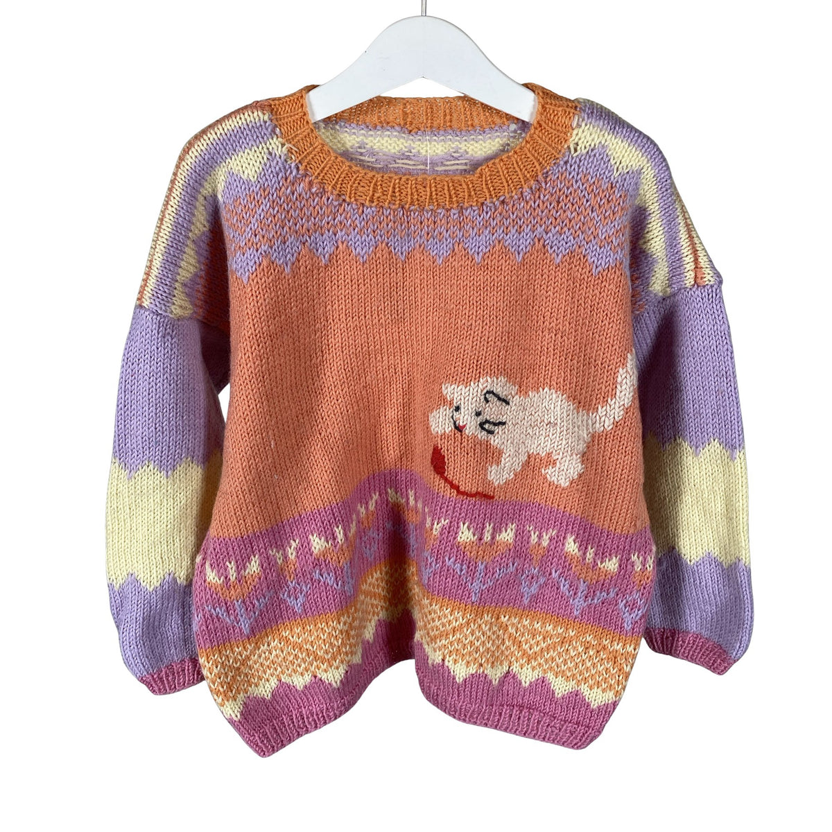 Unisex Handmade - Sweater, size 122 - 128 - Orange (1)