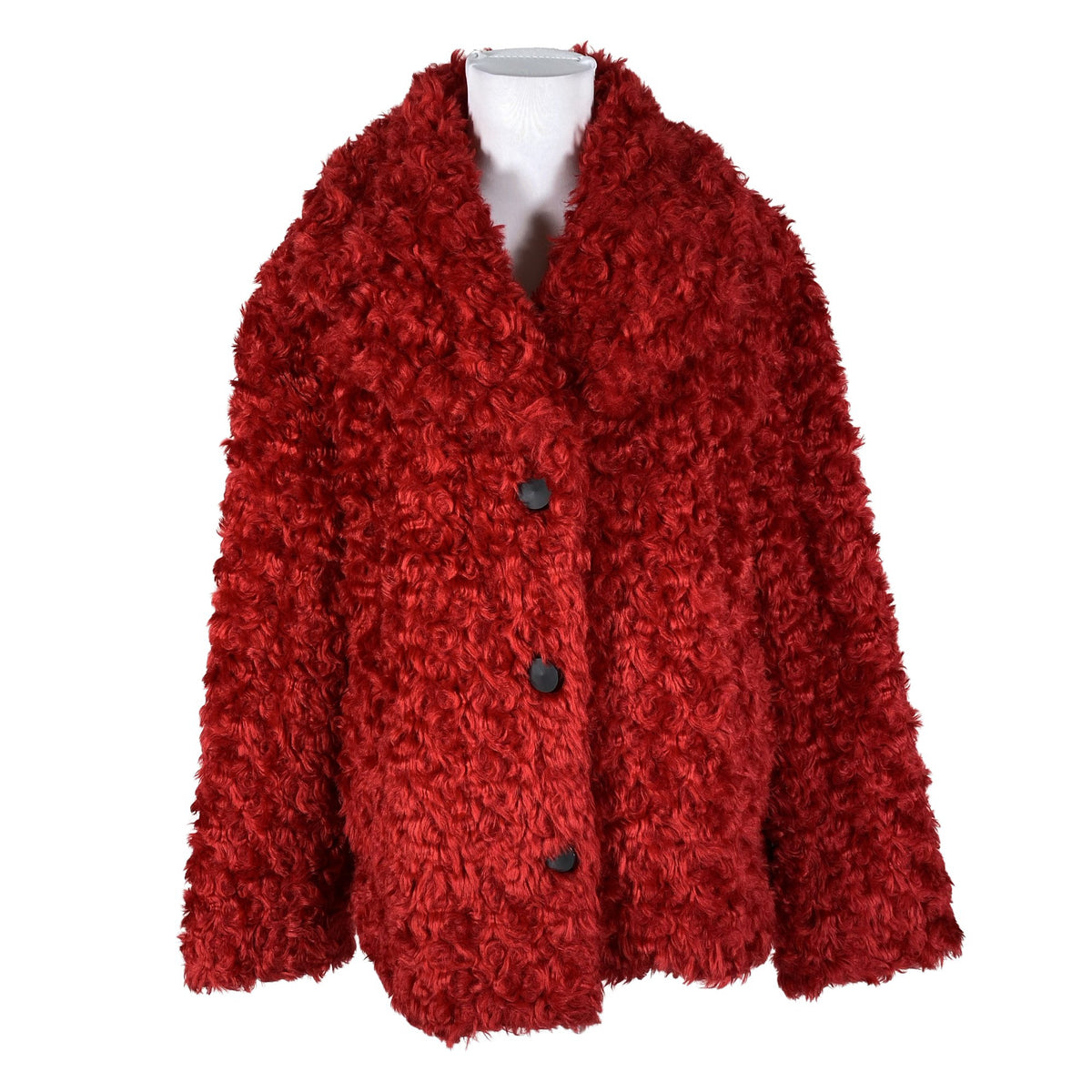 Unisex Kriss - Faux fur coat, size 38 - Red (1)