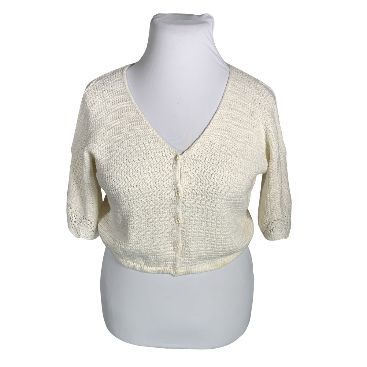 Unisex Benetton - Cardigan, size 44 - White (1)