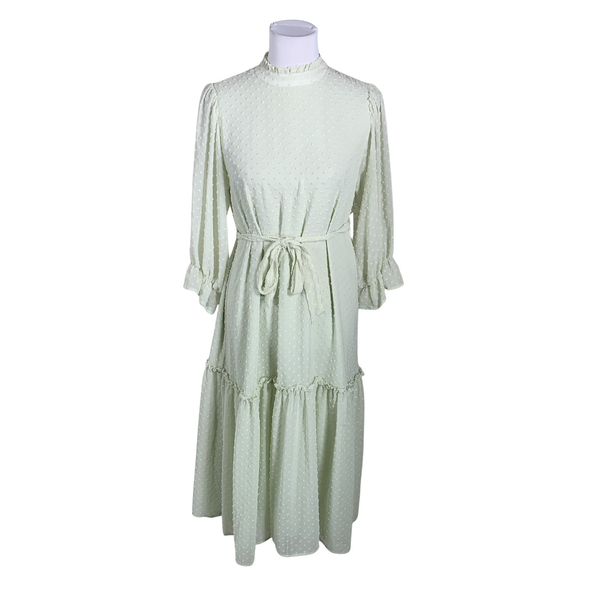 Unisex Selected - Schiffon dress, size 38 - Green (1)
