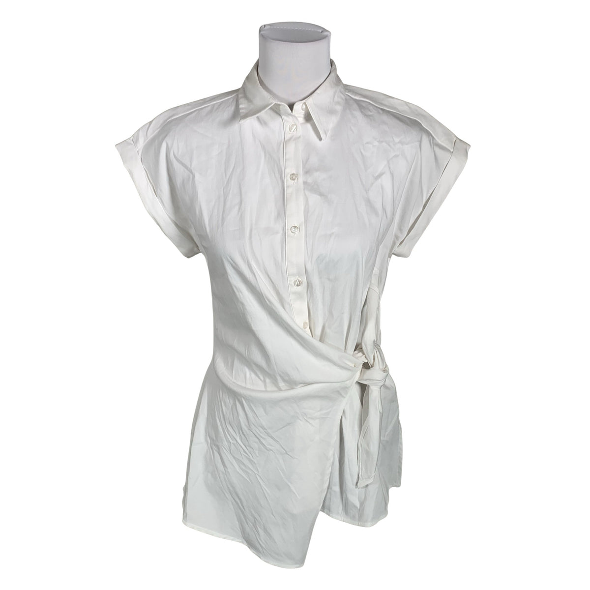 Unisex Milano Italy - Short-sleeved blouse, size 38 - White (1)
