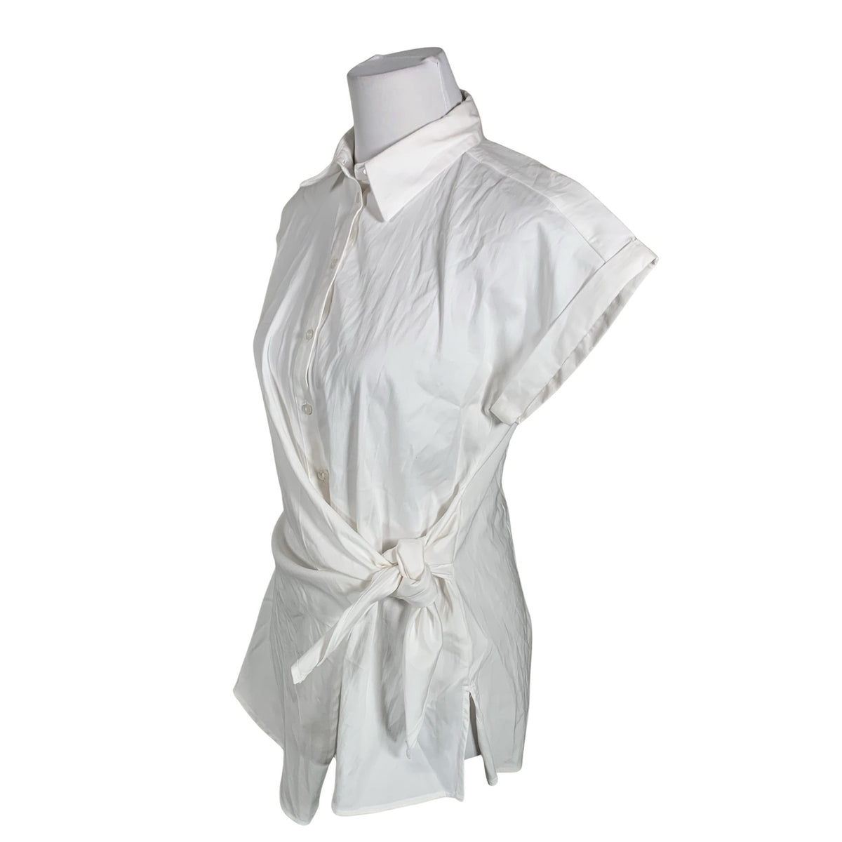 Unisex Milano Italy - Short-sleeved blouse, size 38 - White (2)