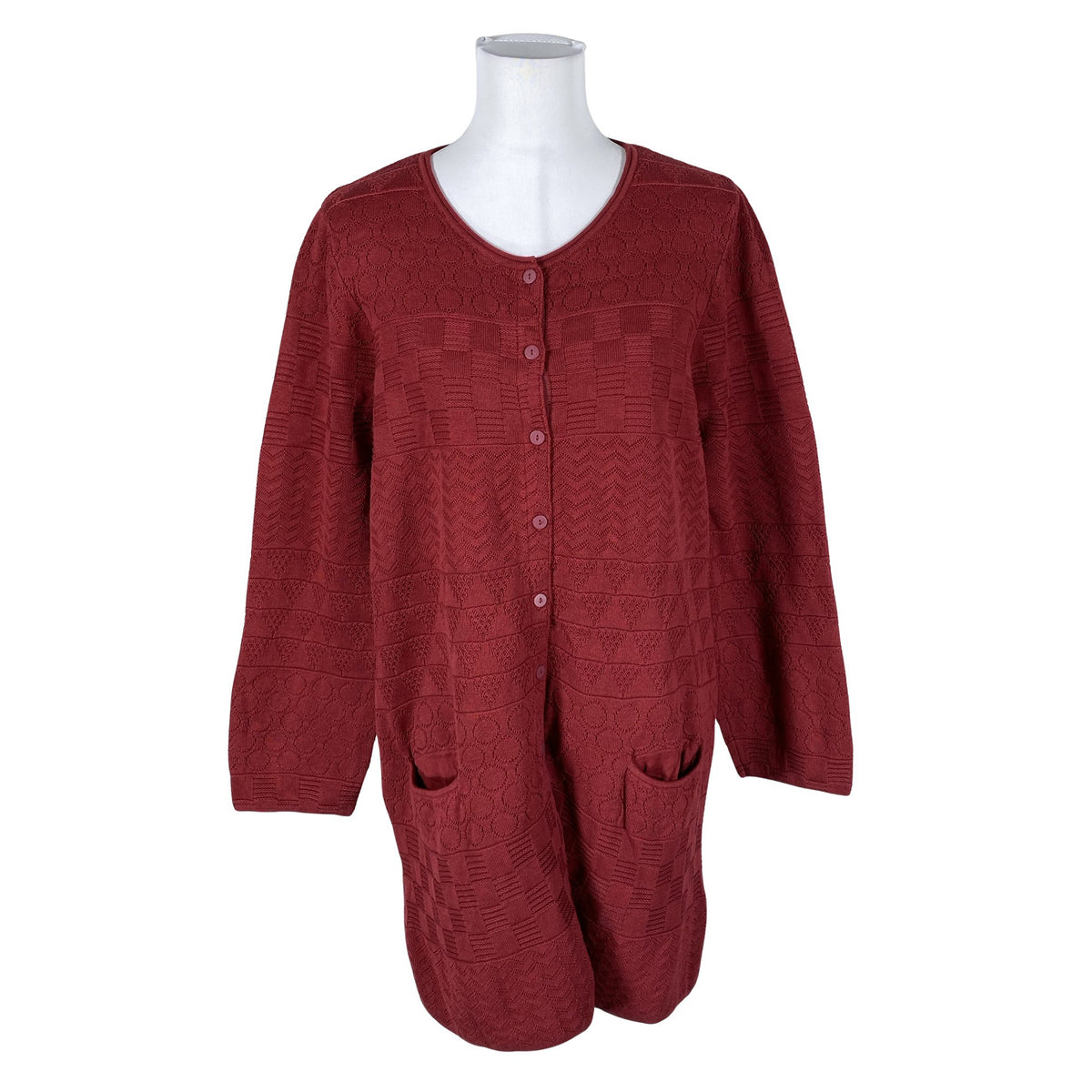 Unisex Gudrun Sjöden - Cardigan, size 40 - Wine red (1)