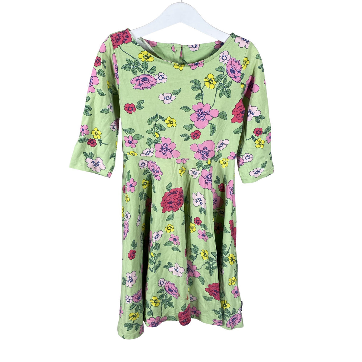 Unisex Polarn O. Pyret - Tricot dress, size 122 - 128 - Green (1)