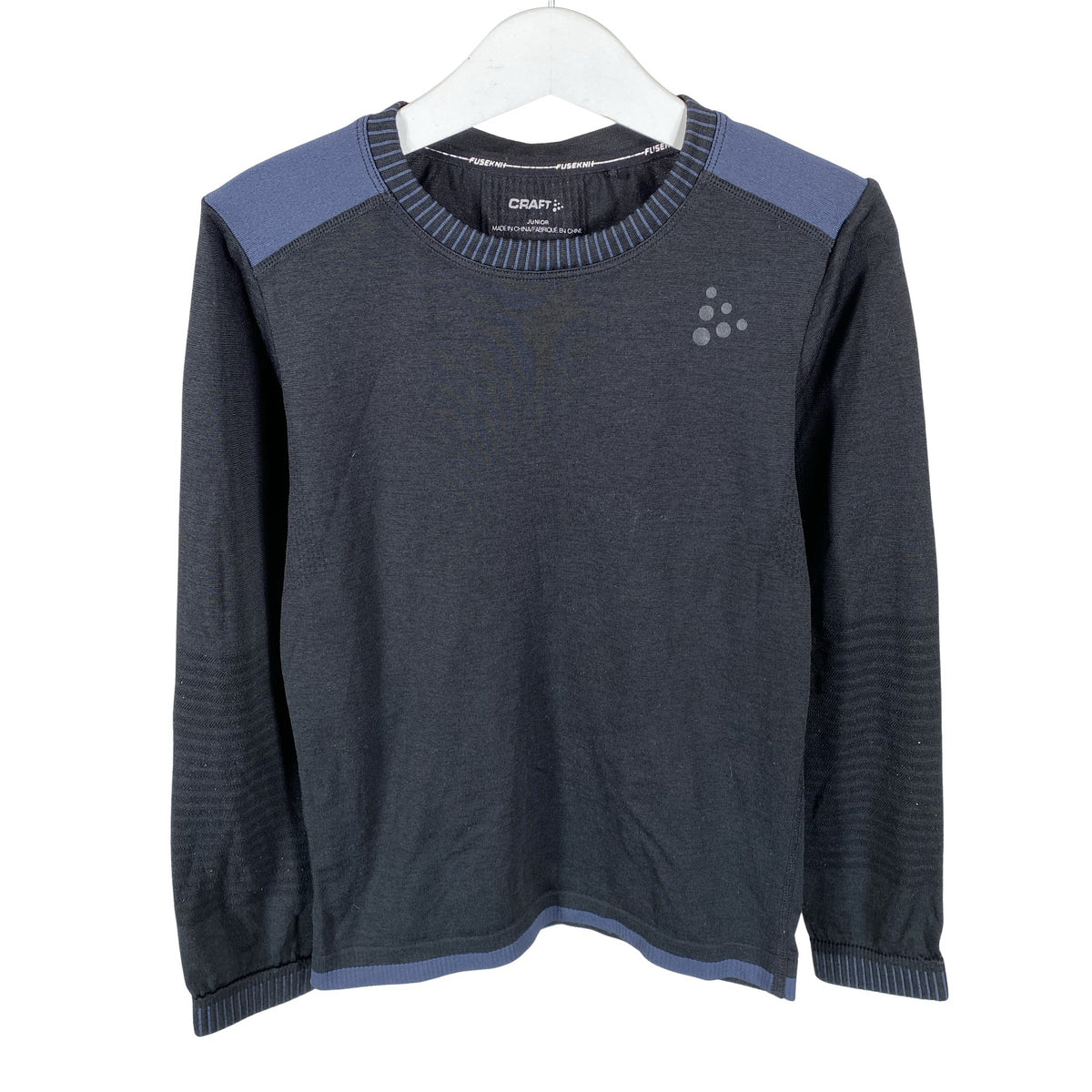 Unisex Craft - Sports shirt, long sleeve, size 122 - 128 - Black (1)