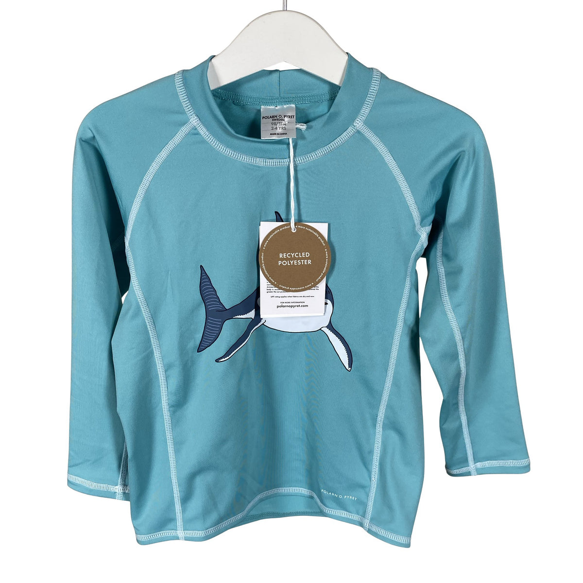 Unisex Polarn O. Pyret - Swim shirt, size 98 - 104 - Turquoise (1)