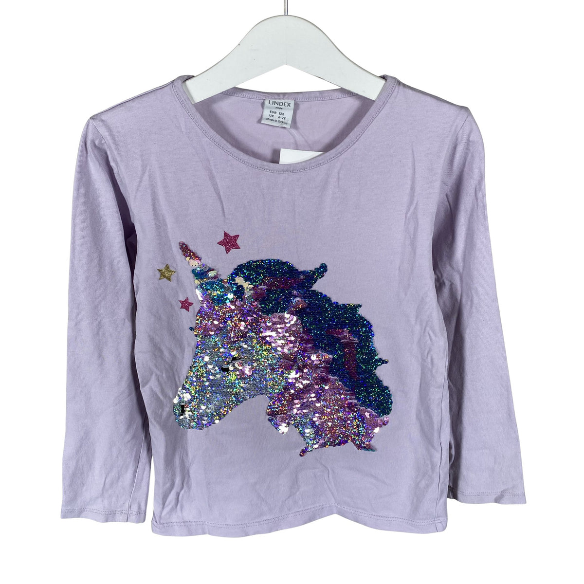 Unisex Lindex - Tricot shirt, size 116 - 122 - Violet (1)