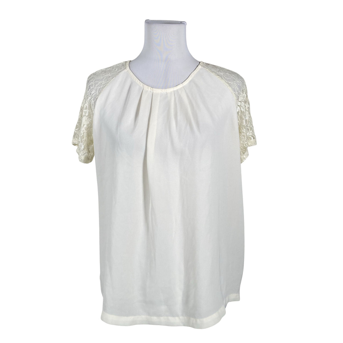 Unisex Saint Tropez - Short-sleeved blouse, size 36 - Natural white (1)