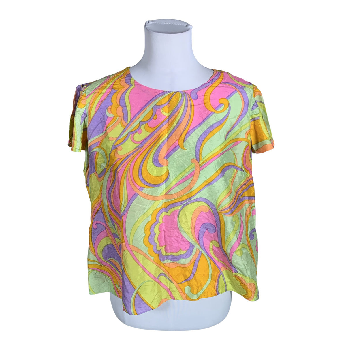 Unisex Handmade - Short-sleeved blouse, size 40 - Light pink (1)