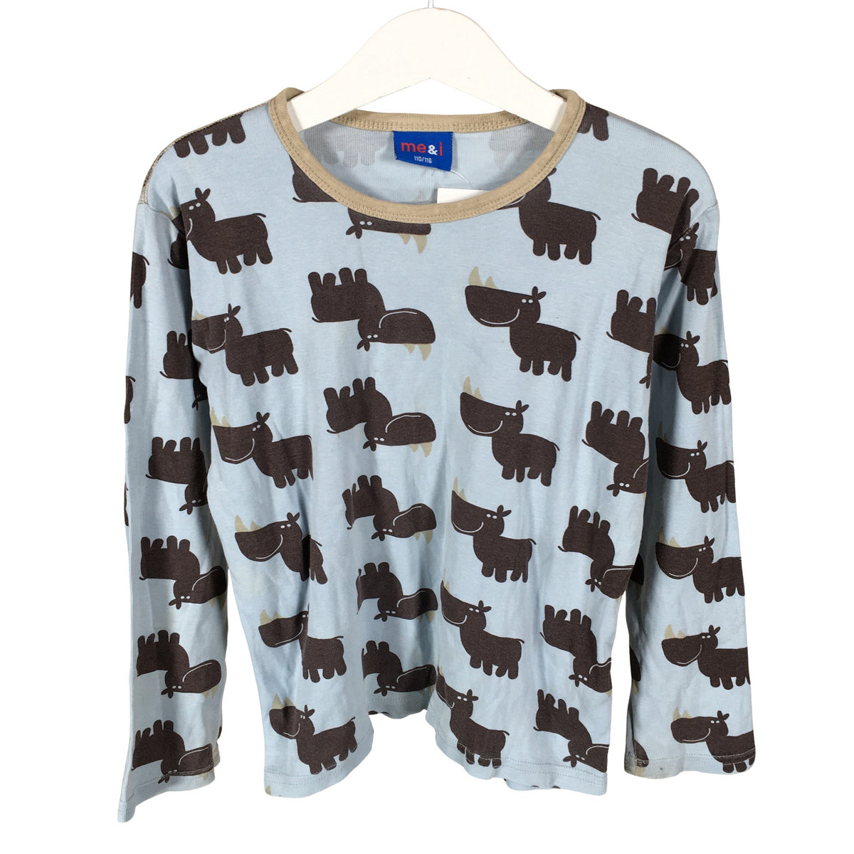 Unisex me&i - Tricot shirt, size 110 - 116 - Light blue (1)