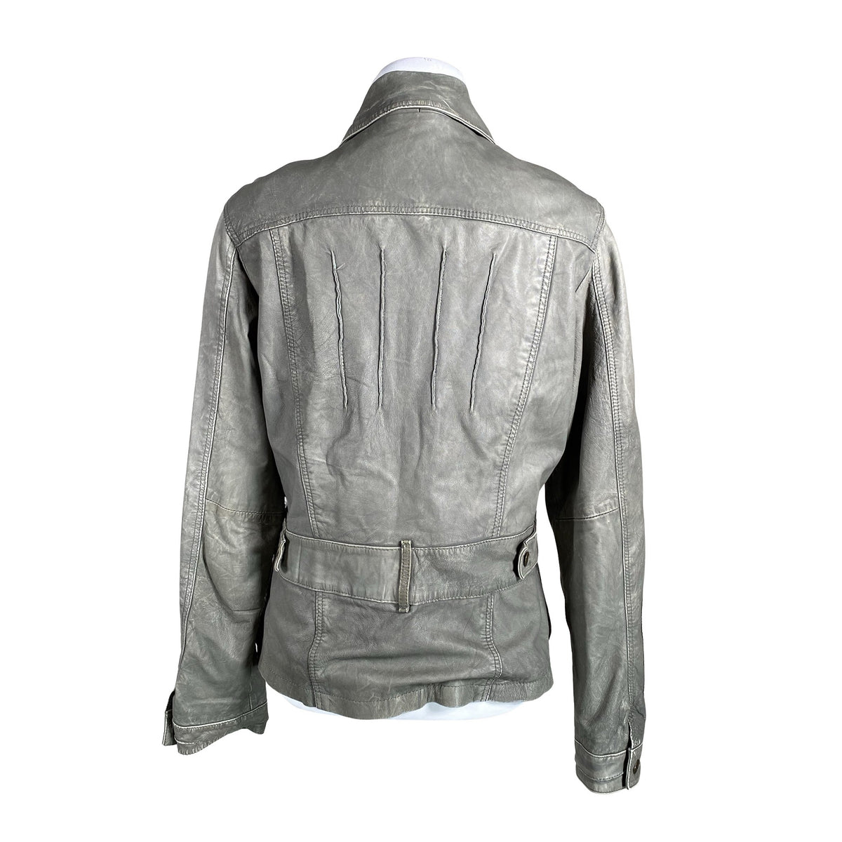 Unisex Kello - Leather jacket, size 40 - Gray (2)