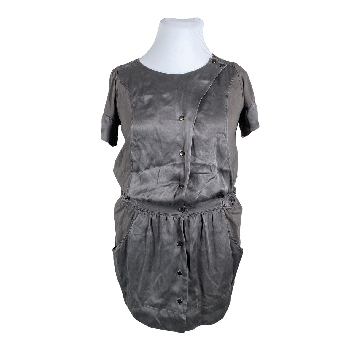 Unisex Comptoir des cotonniers - Schiffon dress, size 42 - Gray (1)