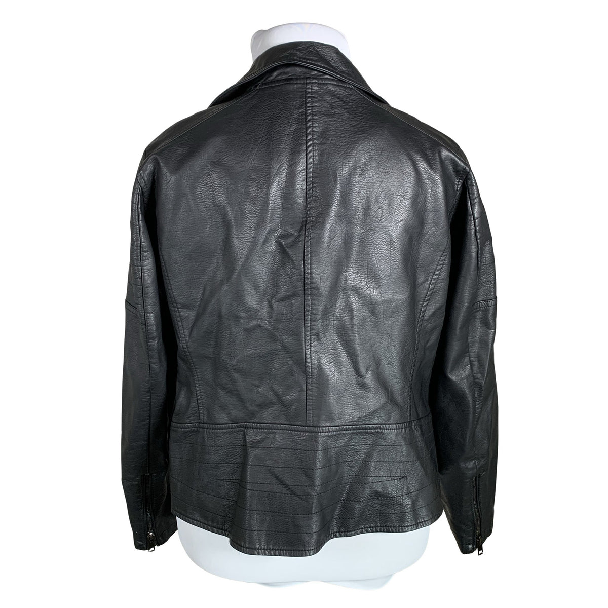 Unisex Zizzi - Leather jacket, size 44 - Black (2)