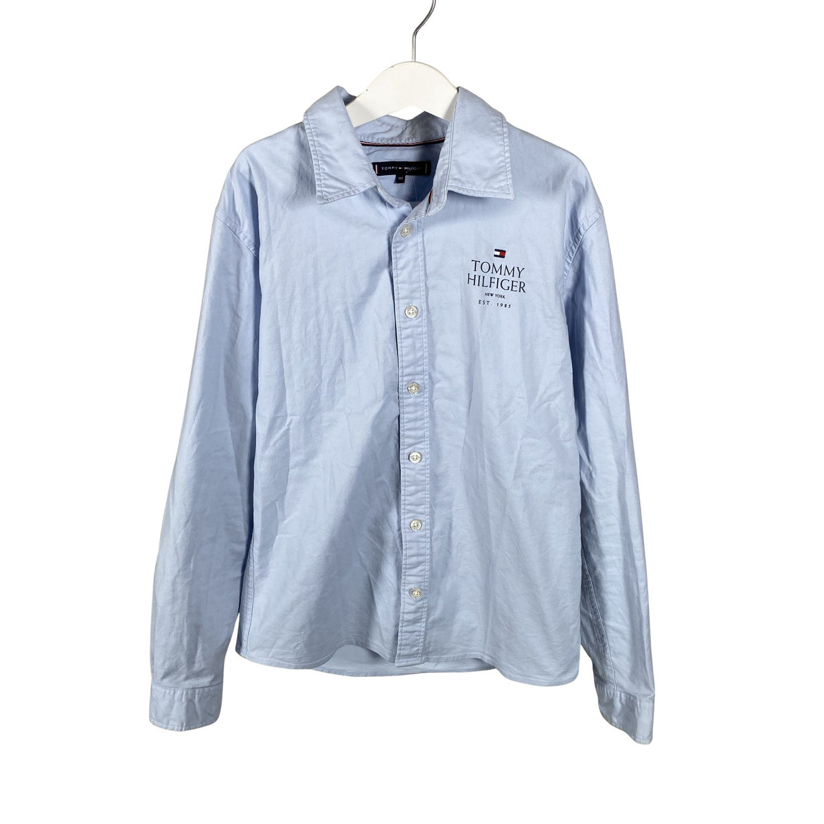 Unisex Tommy Hilfiger - Collared shirt, size 146 - 152 - Light blue (1)