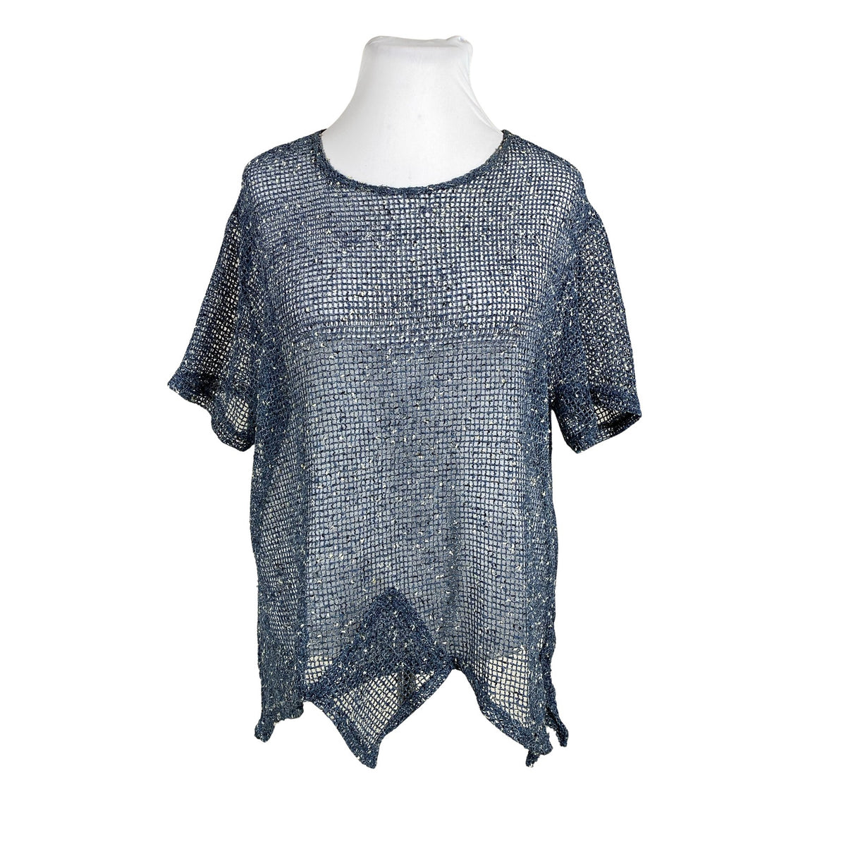 Unisex Florence - Short-sleeved blouse, size 44 - Blue (1)