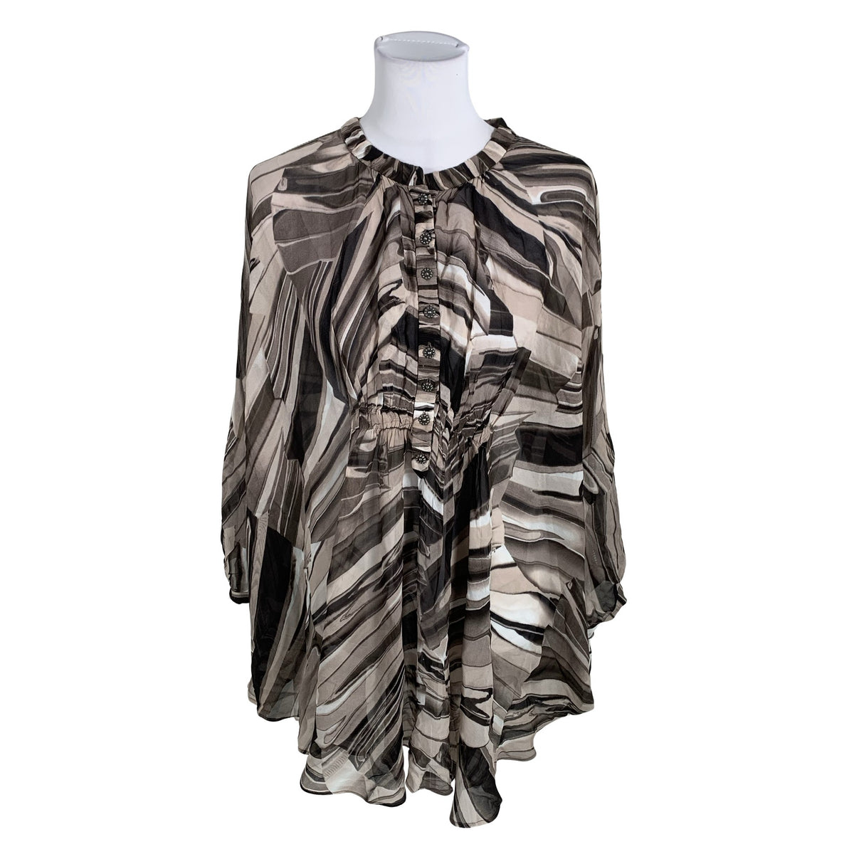 Unisex Gustav - Schiffon tunic, size 40 - Brown (1)