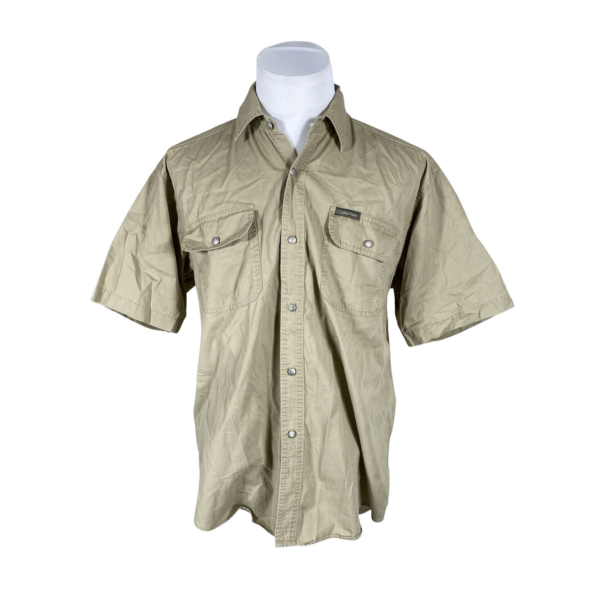 Unisex Calvin Klein - Collared shirt, size M - Beige (1)