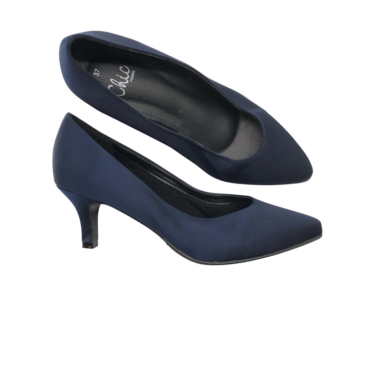 Unisex Chic Femme - Evening high heels, size 37 - Blue (1)