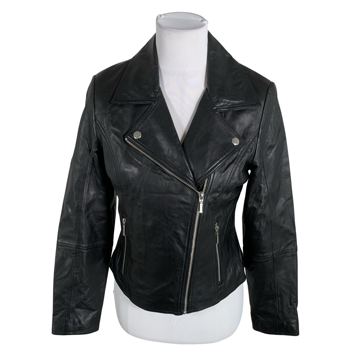 Unisex Trendzone - Leather jacket, size 36 - Black (1)