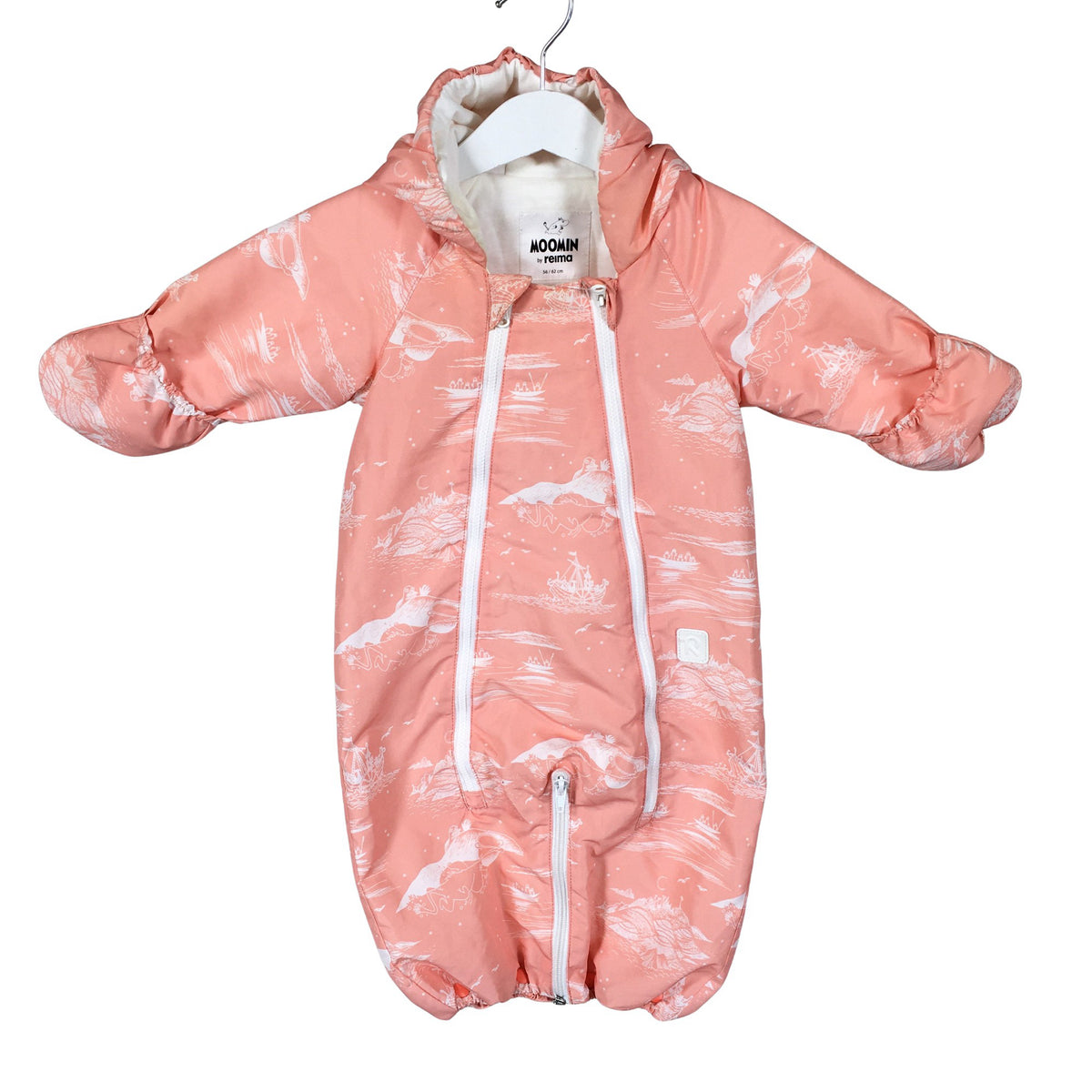 Unisex Reima - Lightly padded overall, size 56 - 62 - Light pink (1)