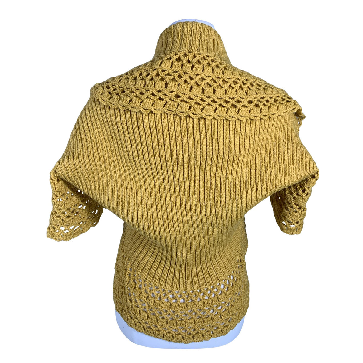 Unisex Handmade - Knit bolero jacket, size 38 - Yellow (2)