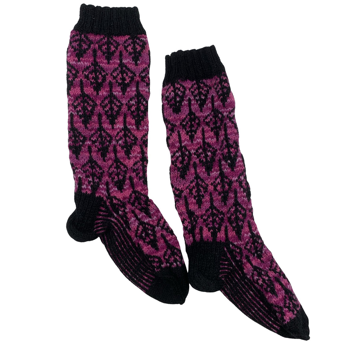 Unisex Handmade - Wool socks, size 37 - Violet (1)