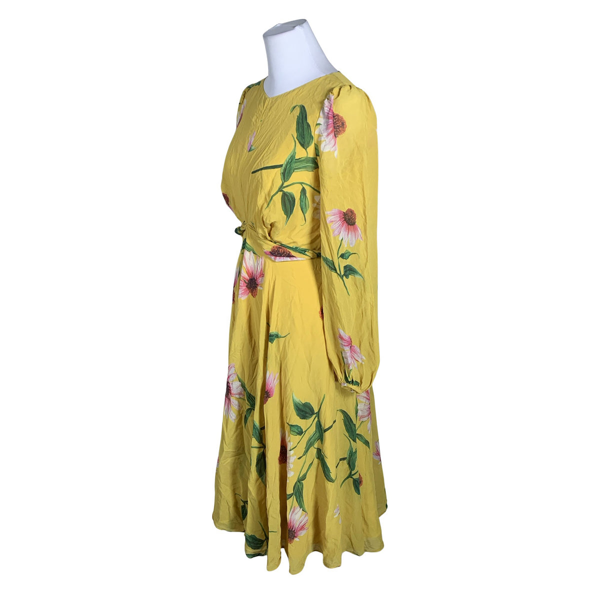 Unisex Hobbs - Schiffon dress, size 36 - Yellow (3)
