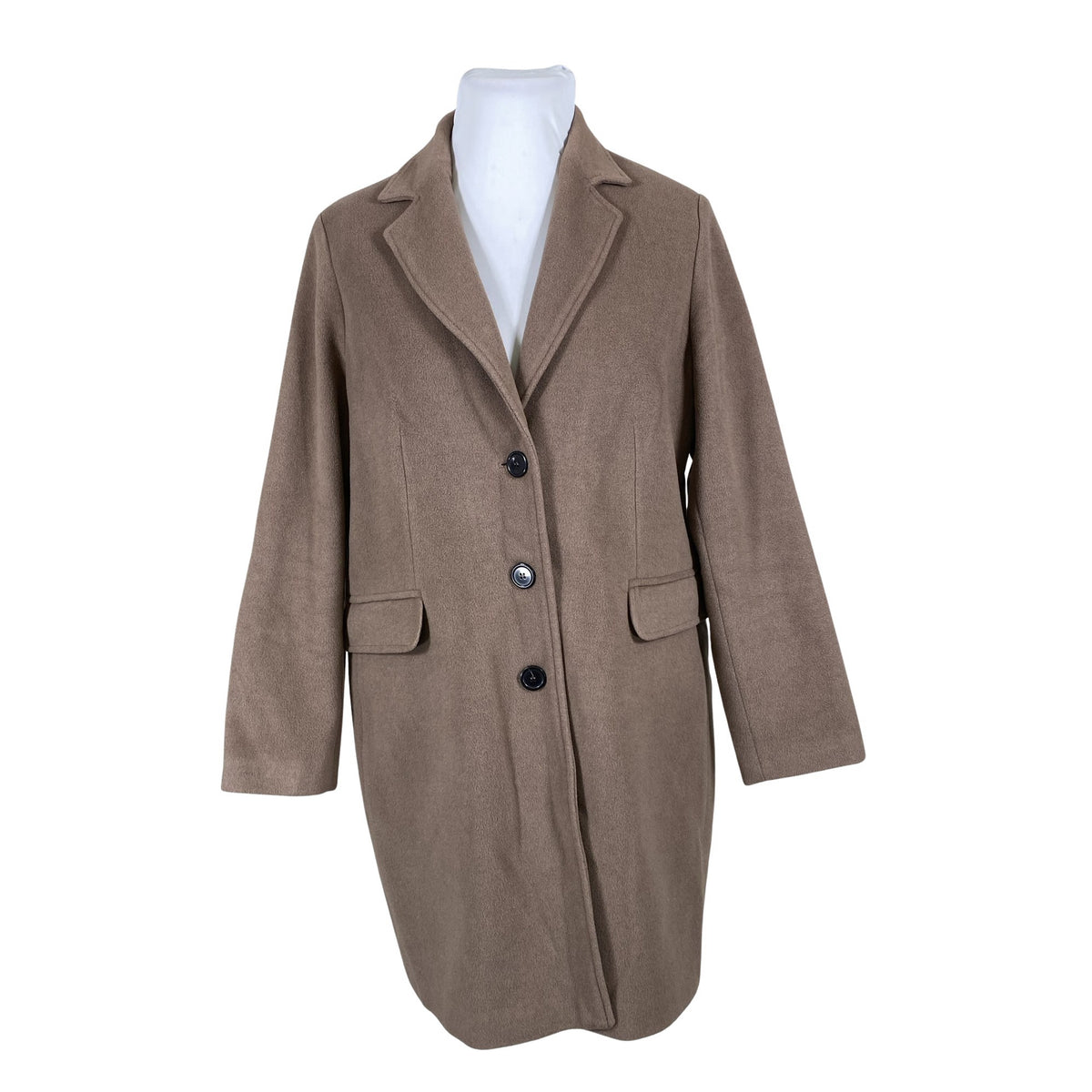 Unisex Fiorella Rubino - Wool coat, size 44 - Brown (1)