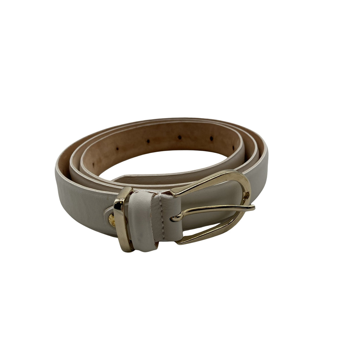 Unisex A+more - Leather belt, size Ei kokoa - White (1)