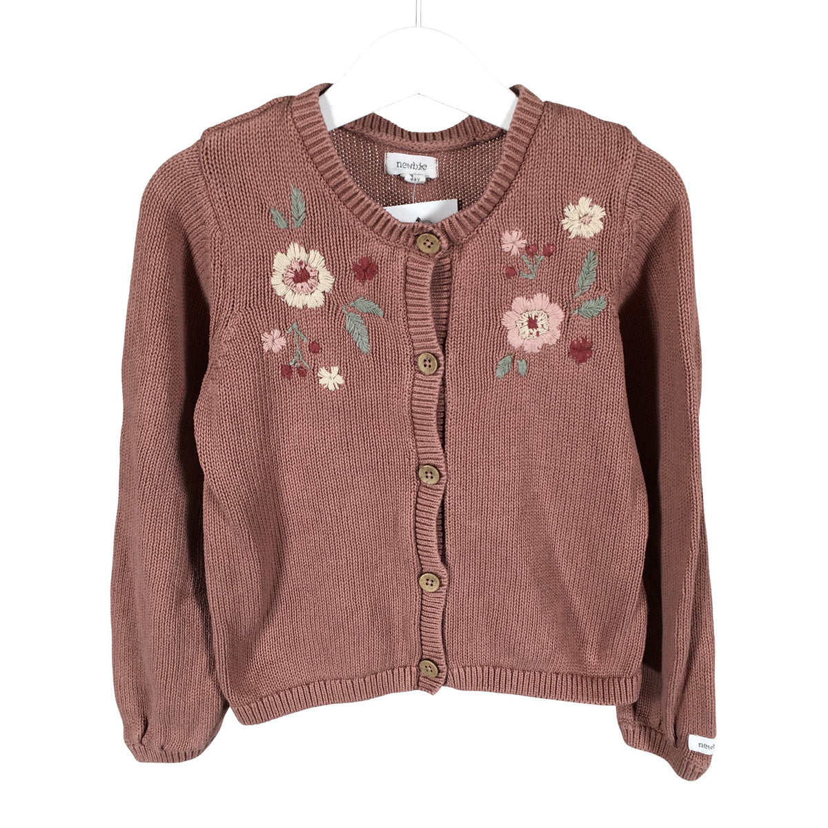 Unisex Newbie - Cardigan, size 110 - 116 - Light pink (1)