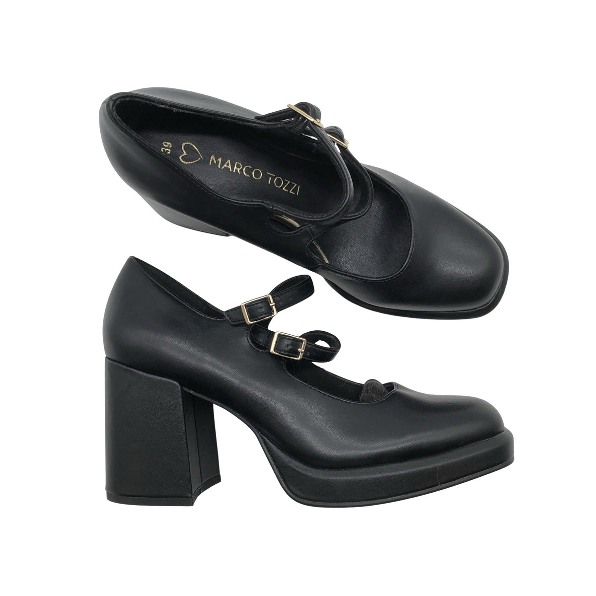 Unisex Marco Tozzi - High heels, size 39 - Black (1)