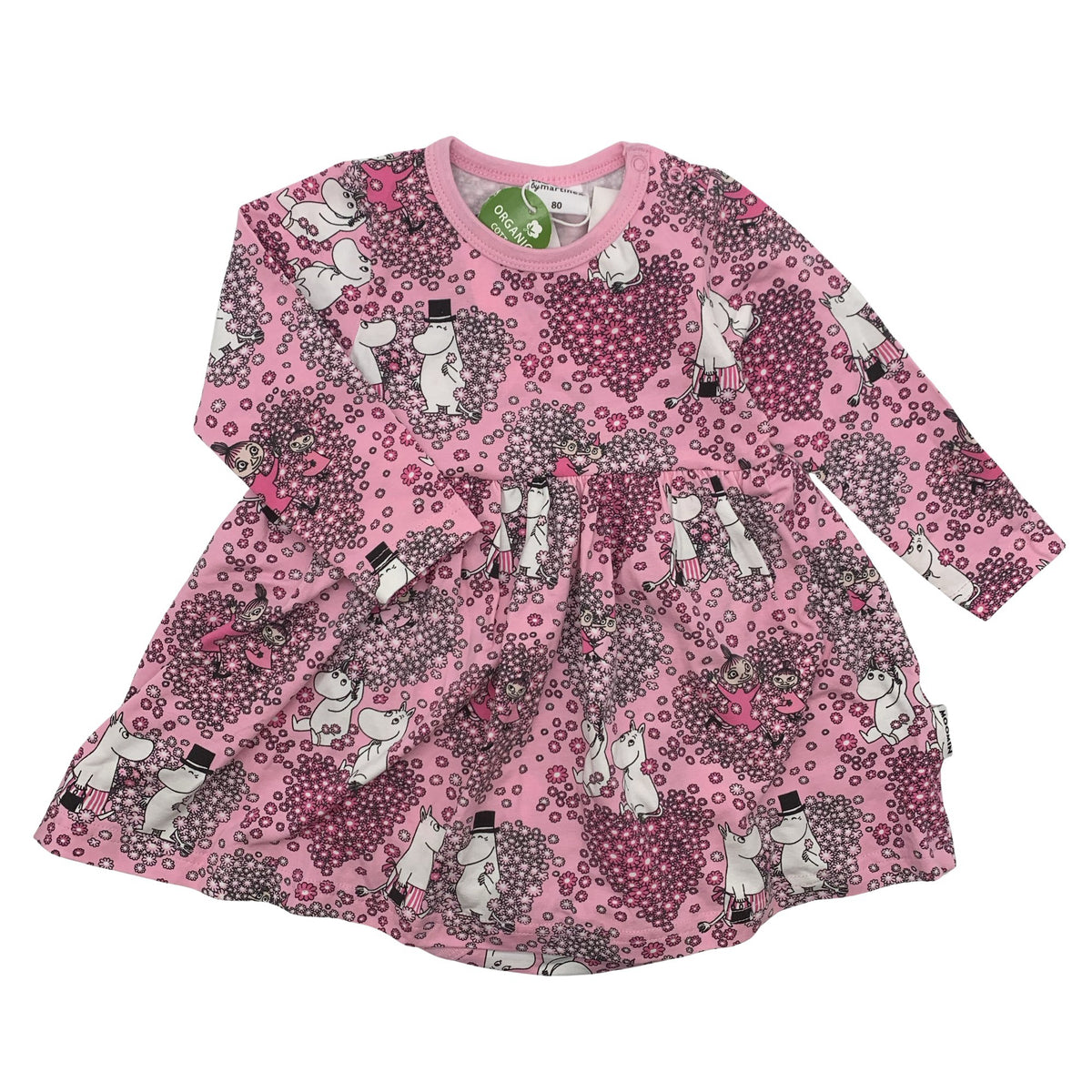 Unisex Moomin by Martinex - Tricot dress, size 74 - 80 - Light pink (1)