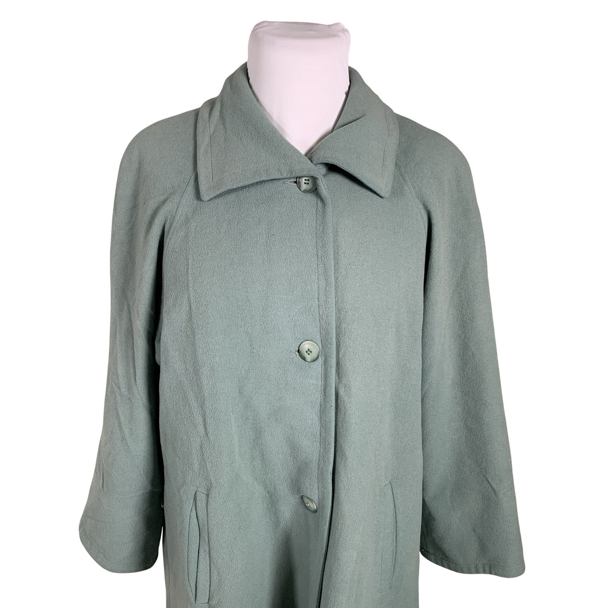 Unisex Fougstedts Tebewe - Wool coat, size 44 - Green (3)