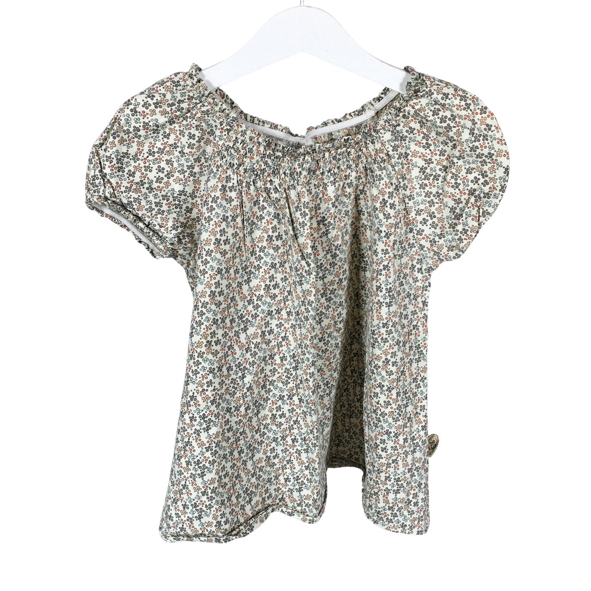Unisex POMPdeLUX - Short-sleeved blouse, size 110 - 116 - Beige (1)