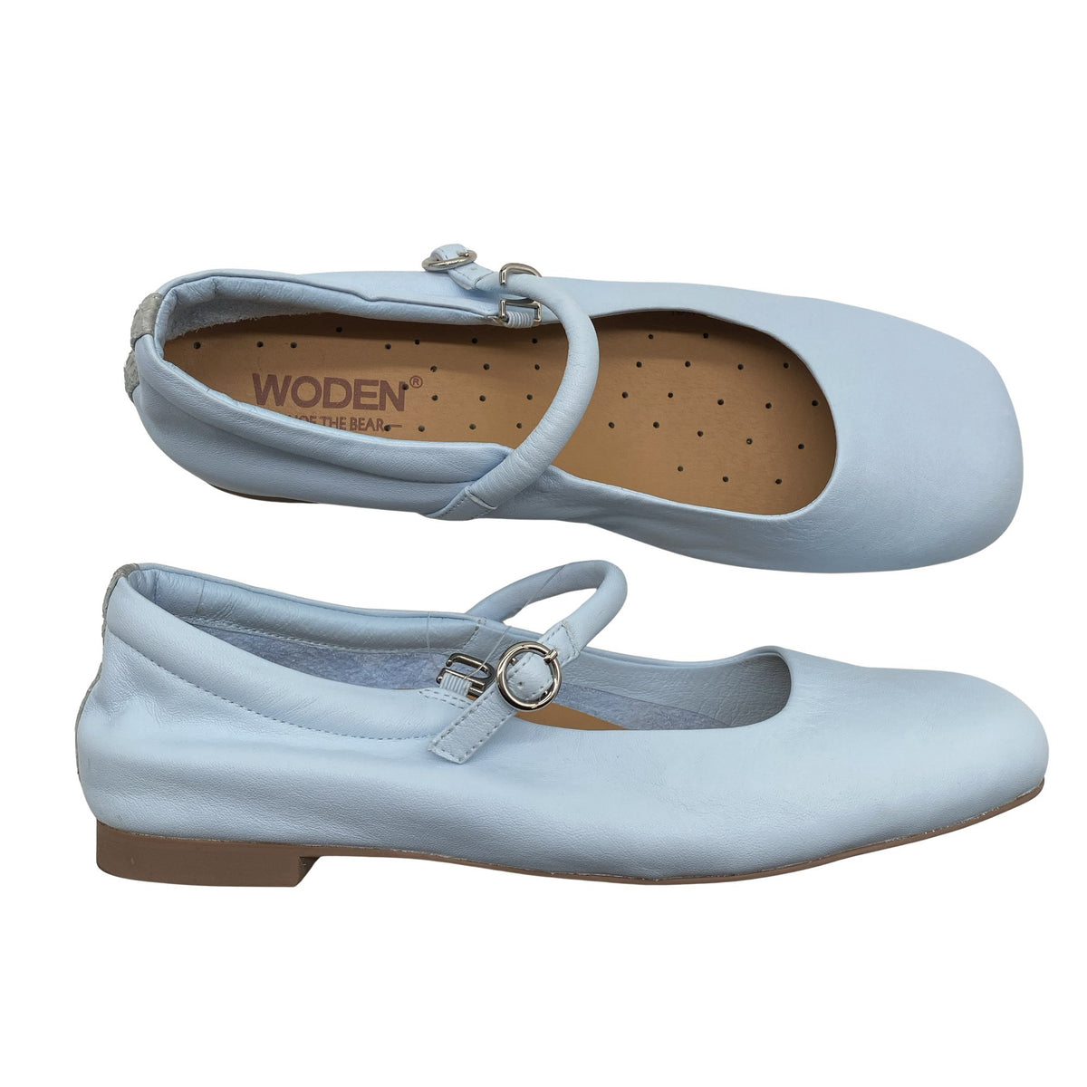 Unisex Woden - Ballerinas, size 40 - Light blue (1)